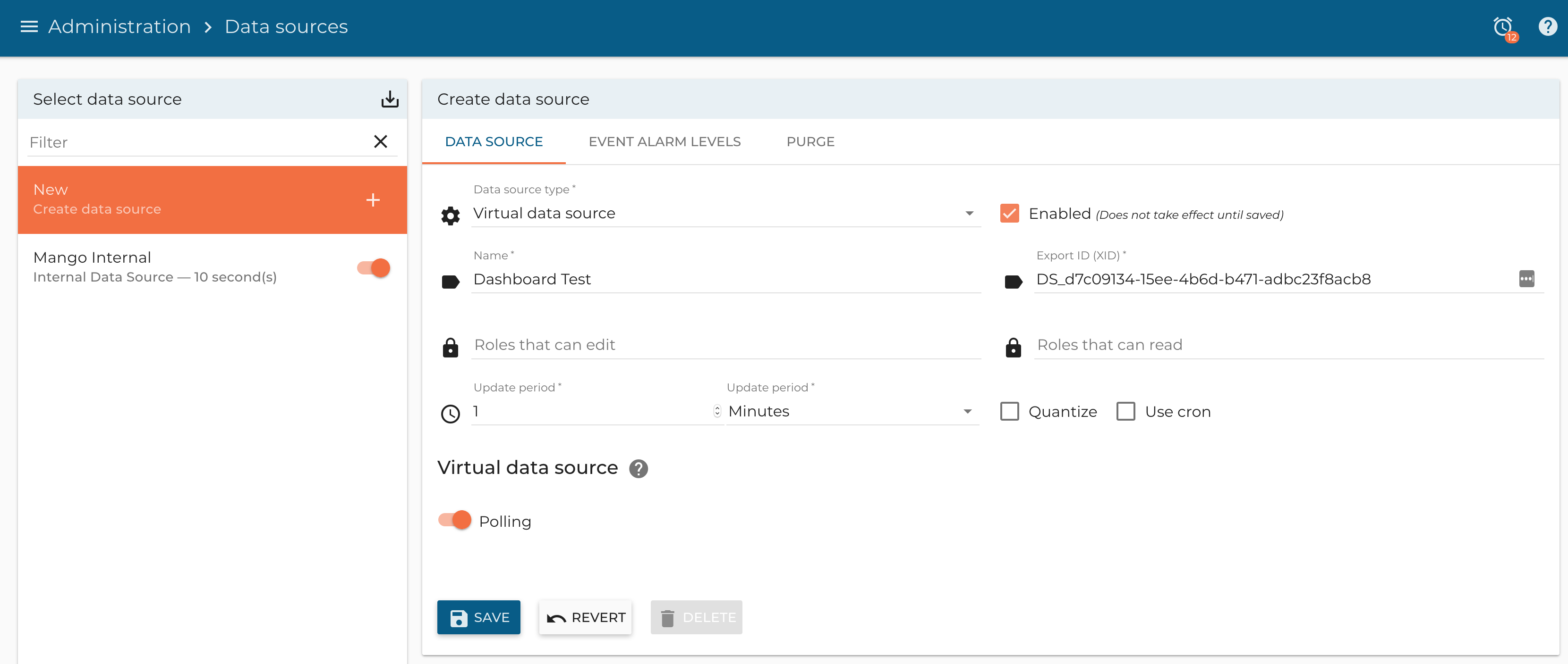 Create data source