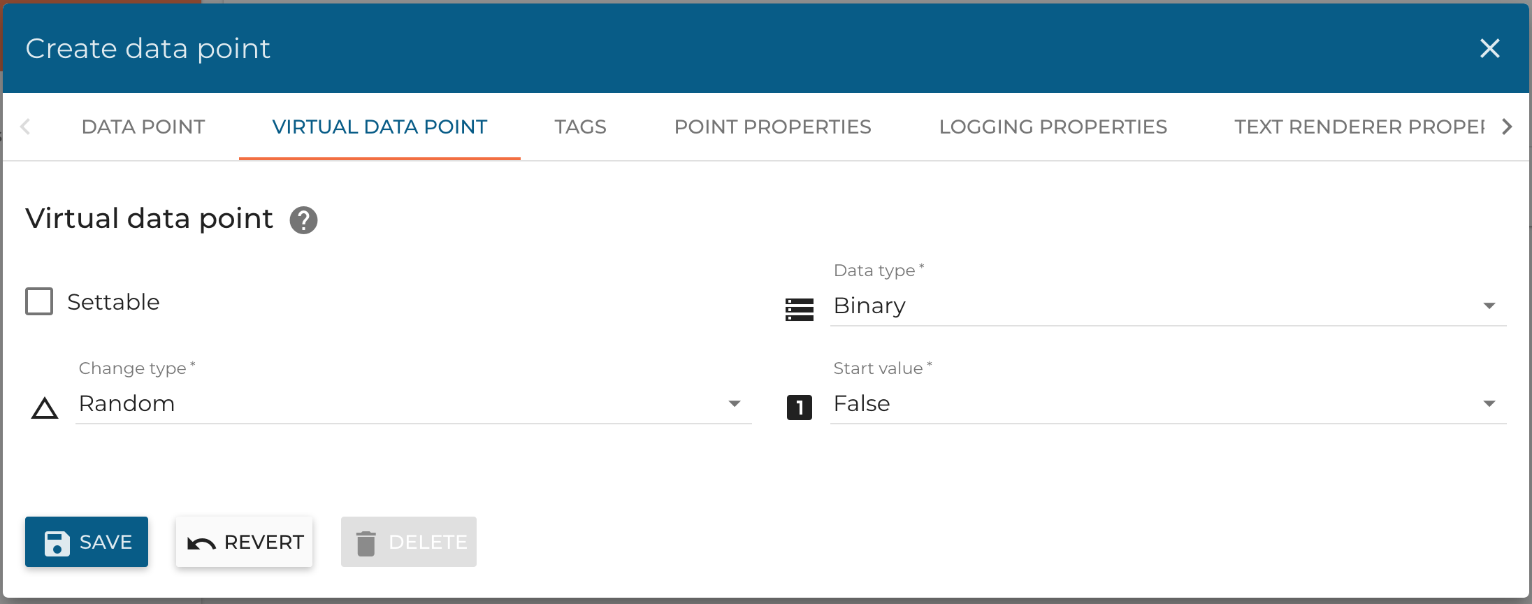 Change data point property values
