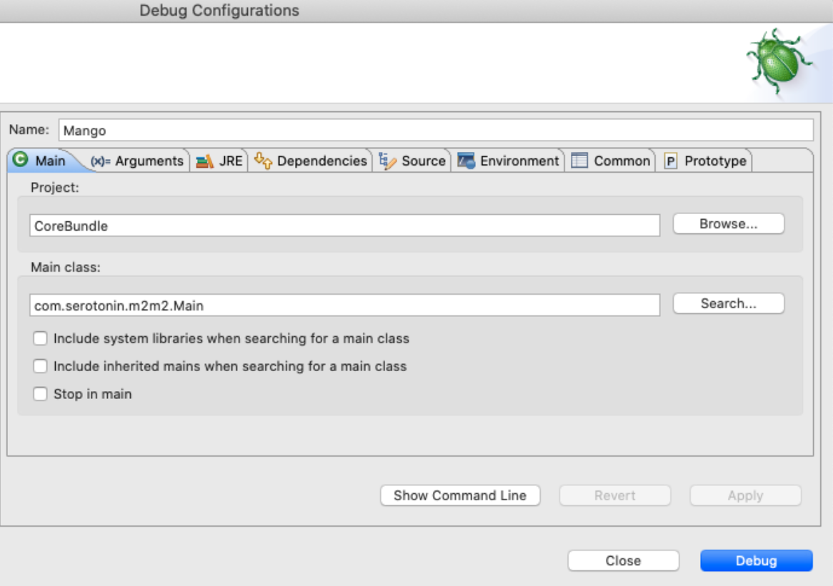 Debug Configurations