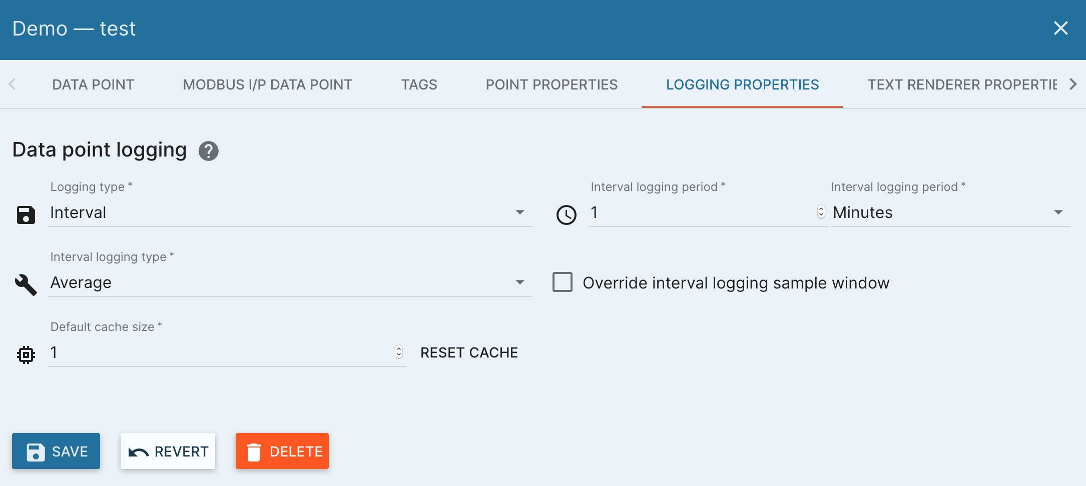 Logging settings