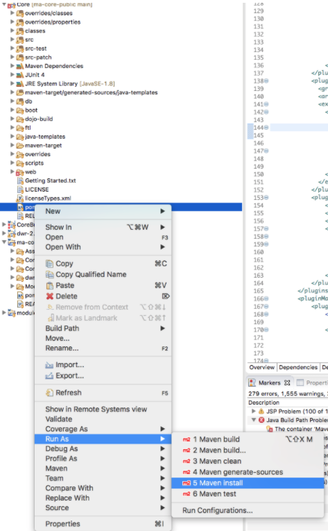 Run as Maven Install