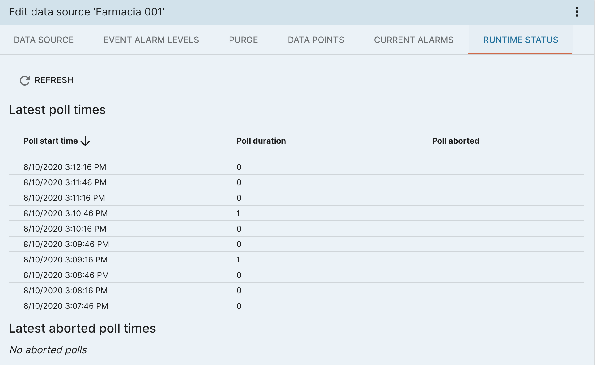 Runtime status