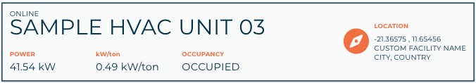 Selected unit card component